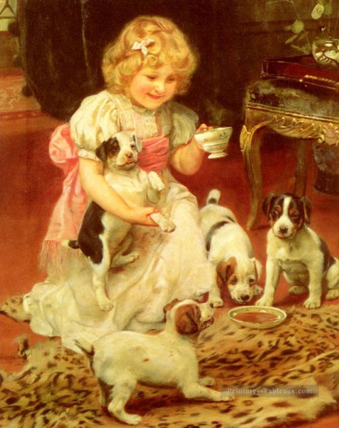 Tea-Time-idyllic-children-A.J-Elsley